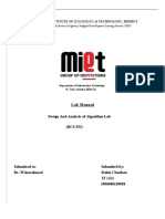 Lab Manual: Meerut Institute of & Technology, Meerut