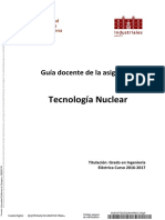 Tecnología Nuclear: Guía Docente de La Asignatura