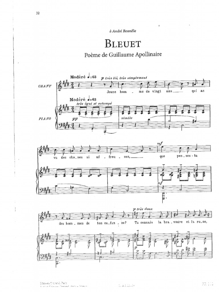 Bleuet Poulenc PDF Free PDF