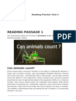 Reading Passage 1: Can Animals Count?