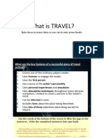 What Is TRAVEL?: Note Down As Many Ideas As You Can in Your Green Books