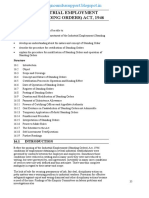 Unit 16 Industrial Employment (Standing Orders) Act, 1946: Objectives