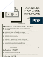 Deductions From Gross Total Income: R Amruthamma Assistant Professor Department of Commerce GFGC Malur Kolar District