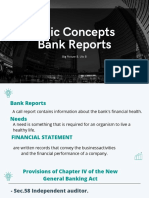 Basic Concepts Bank Reports: Big Picture B. Ulo B