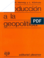 R. Hennig; L. Korholz - Introducción a la Geopolítica