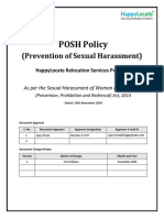 POSH Policy for Prevention of Sexual Harassment