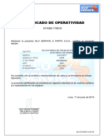 Certificado de Operatividad Tel-024 1092-170619