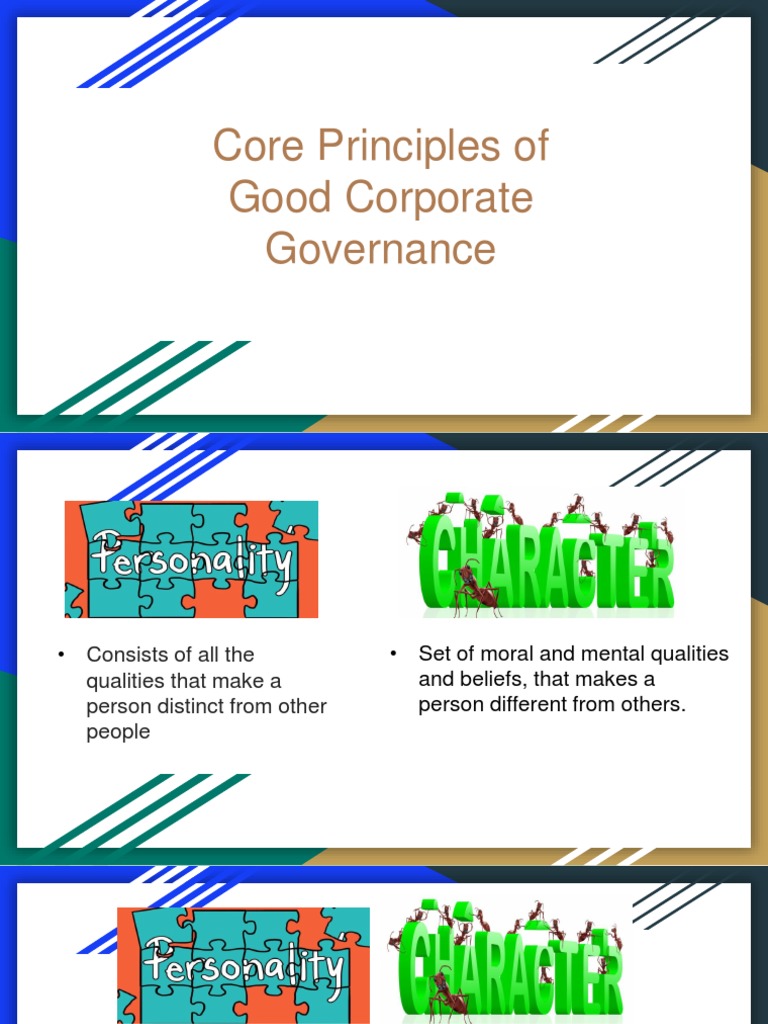 Core Principles of Good Corporate Governance | PDF | Etiquette ...