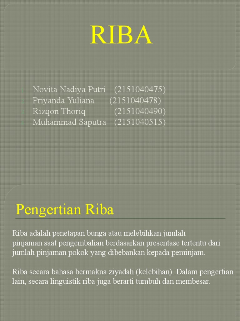 Riba Kel.10 Fiqih | PDF