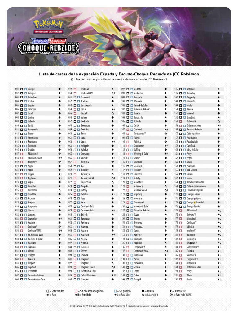 swsh2 Web Cardlist Es | PDF | Nintendo | Pokémon