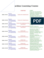 Applied Machine Learning Course Schedule: Topic