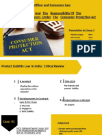 Competition and Consumer Law Product Liability and The Responsibility of The Manufacturers Under The Consumer Protection Act 2019