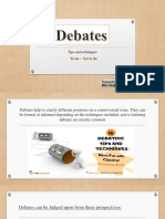 Tips and techniques for debating controversial issues