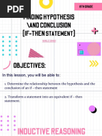 Finding Hypothesis and Conclusion (If-Then Statement) - 7