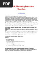 Top 50 Plumbing Interview Question