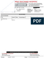 Blood Bank: Blood Grouping Test Result Units Normal Range