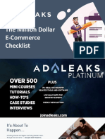 AdLeaks Million Dollar Ecomm Checklist