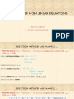 Solution of Non Linear Equations: Bisection Method Newton Raphson Method