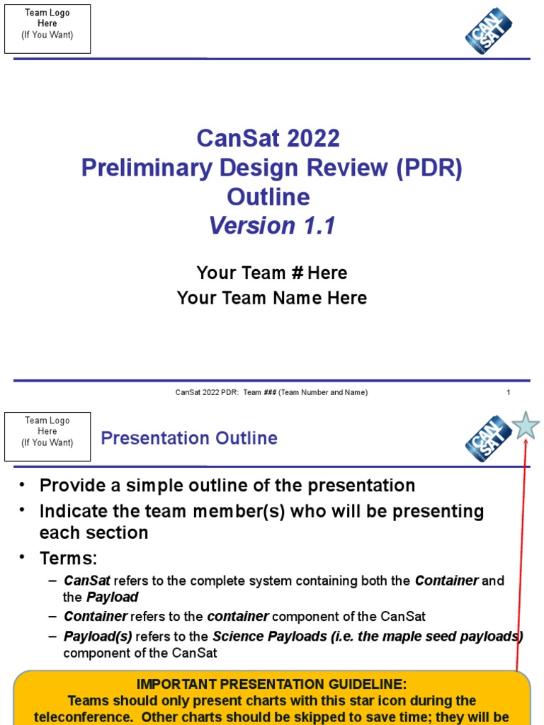 Cansat 2022 PDR Outline v1.0 | PDF | Software | Series And Parallel ...