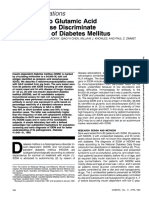 Antibodies To Glutamic Acid Decarboxylase Discriminate Major Types of Diabetes Mellitus