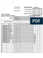 Attendance Register: Southeast University