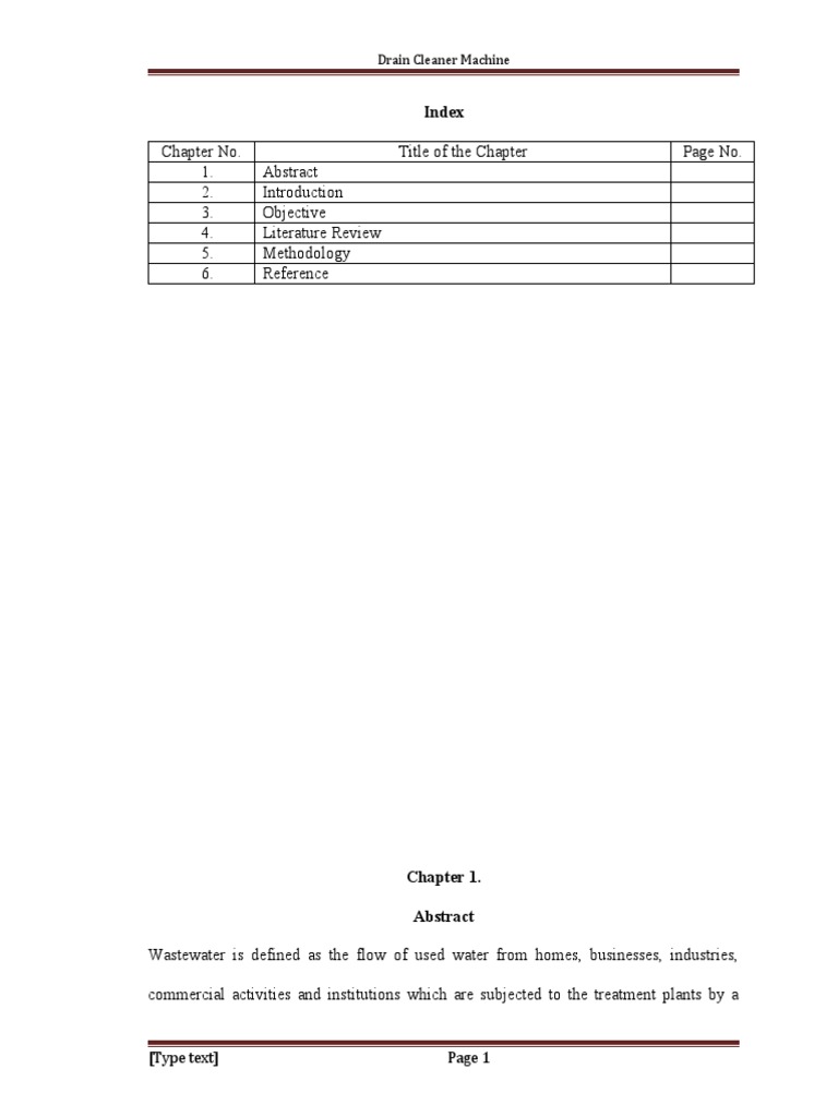 synopsis-drain-cleaner-pdf-sewage-treatment-wastewater