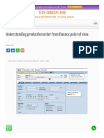 Understanding Production Order From Finance Point of View What Financial Documents Are Posted in Sap at Different Stages of Production Process