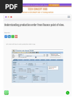 Understanding Production Order From Finance Point of View What Financial Documents Are Posted in Sap at Different Stages of Production Process