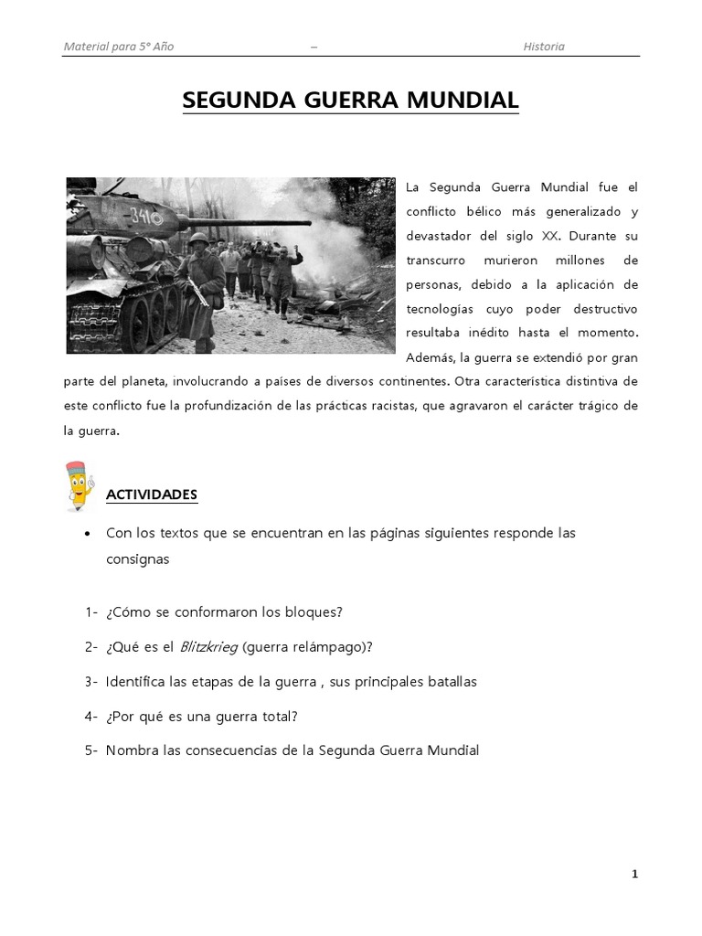 Act. 4 Segunda Guerra Mundial | PDF