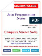 Java Notes - TutorialsDuniya