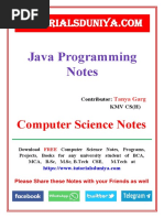 Java Notes - TutorialsDuniya