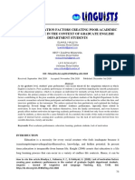 Lack of Motivation Factors Creating Poor Academic Performance in The Context of Graduate English Department Students