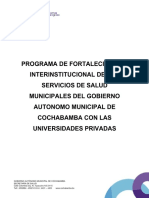 Fortalecimiento interinstitucional salud municipal Cochabamba