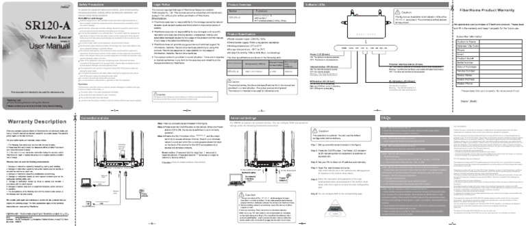 SR120-A Wireless Router User Manual | PDF | Wireless Lan | Electrical ...
