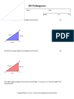 2D Pythagoras: Name: Class: Date: Mark: /12 %