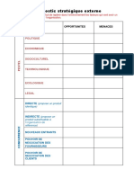 Diagnostic Stratégique Externe (Tableau)