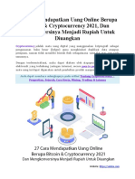 27 Cara Mendapatkan Uang Online Berupa Bitcoin & Cryptocurrency 2021, Dan Mengkonversinya Menjadi Rupiah Untuk Diuangkan