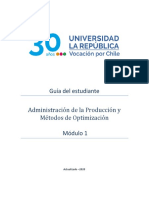 Guía Del Estudiante Administración de La Producción y Métodos de Optimización Módulo 1