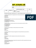 Soal PTS-UTS PJOK Kelas 6 Semester 1