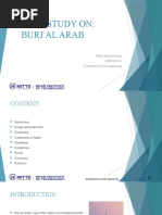 Case Study On: Burj Al Arab: Wayne Reuben Dsouza 4NM18CV112 Department of Civil Engineering