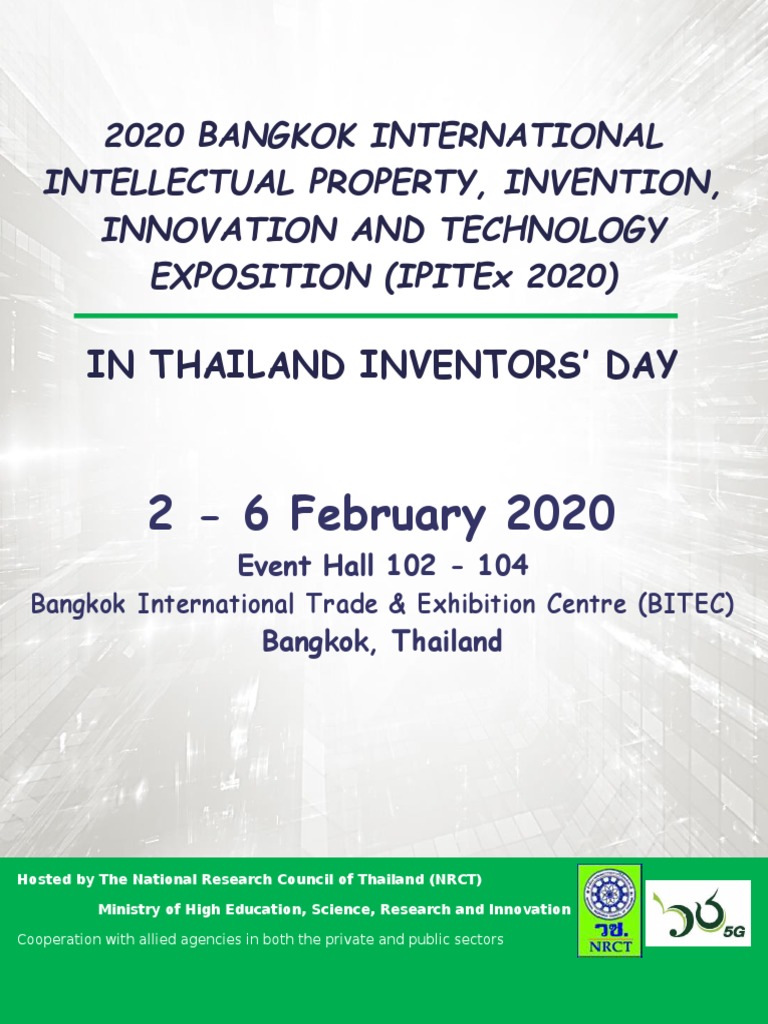2 - 6 February 2020: in Thailand Inventors' Day | PDF | Thailand ...
