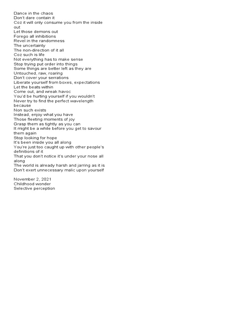 Random Poetry | PDF