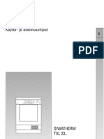 Siemens Siwatherm TXL2370 Finnish Manual
