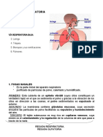 Fisiologia Respiratoria: Vía Respiratoria Alta: 1. Fosas Nasales. 2. Faringe
