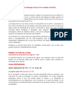 Monición de La Liturgia de Hoy 23 de Setiembre Del 2021