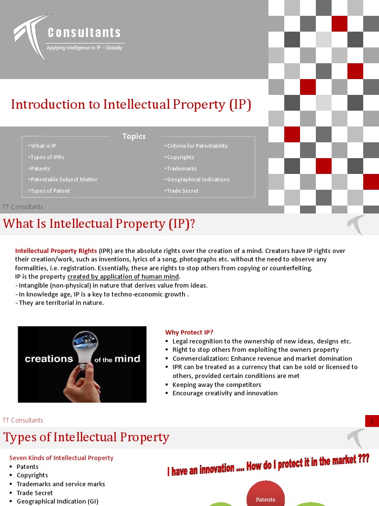 Introduction To Patents Rights Law | PDF | Intellectual Property | Patent