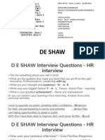 De Shaw: Exposure/Experience Projects/Internship/Work Experience Role