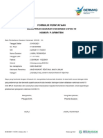 Formulir Pernyataan Registrasi Sasaran Vaksinasi Covid-19 Nomor: P-Qfmntb9I