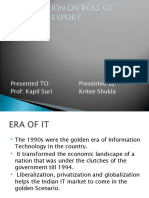Presentation On Role of It
