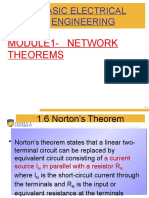Basic Electrical Engineering: Module1-Network Theorems